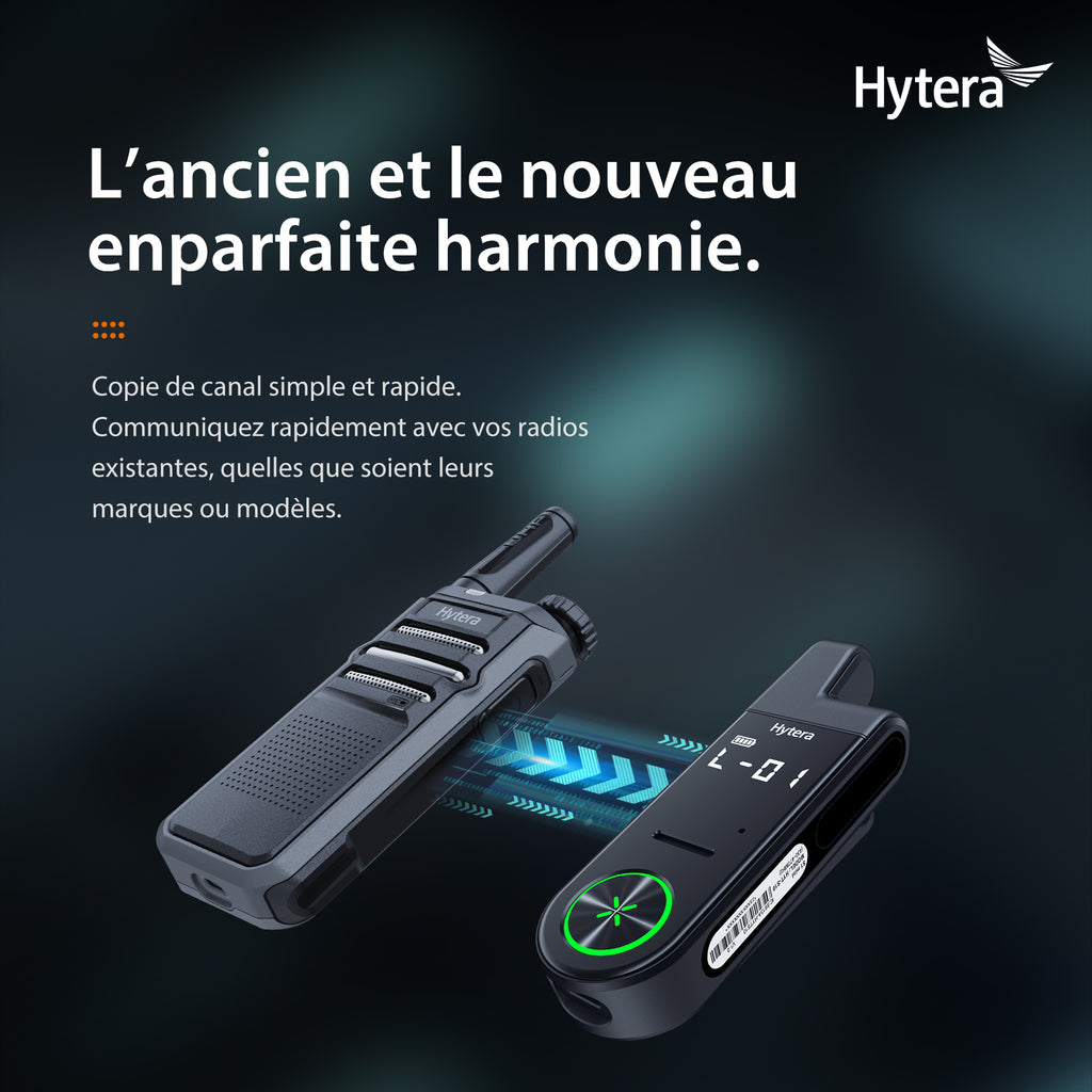 Talkie-Walkie Hytera S1 Mini PMR446 Sans Licence Ultra-Fin Compact Léger Radio Analogique avec Prise Audio 3.5mm et Charge Rapide Type-C