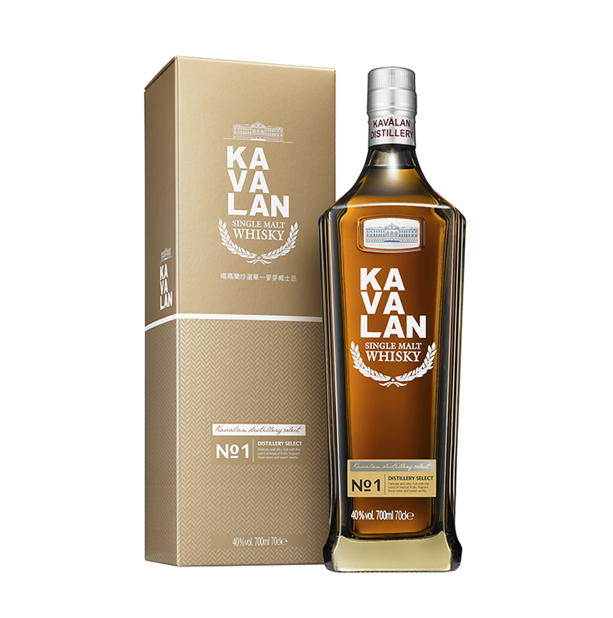 KAVALAN - Distillery Select N°1 - Single Malt Whisky - 40% Alcool - Origine : Taïwan/Yilan County - Notes de Caramel & Vanille - A déguster pur - 70 cl