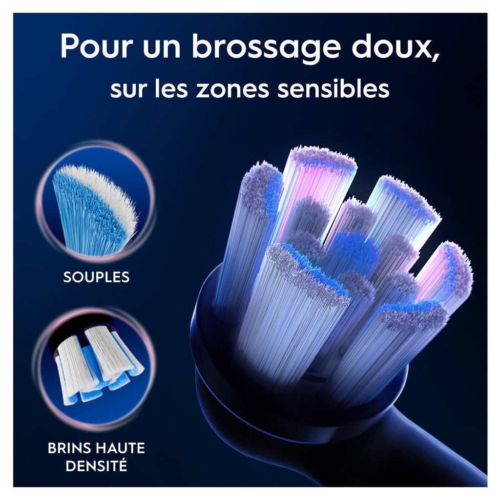 Oral-B iO2 Brosse à dents électrique bleue + têtes de brosse iO Gentle Care x6 | Pack complet de 2 ans