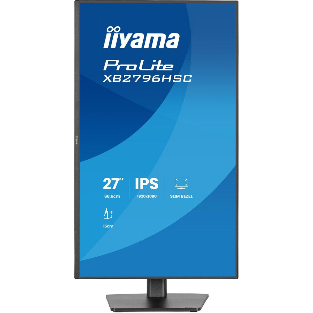 iiyama XB2796HSC-B1 IPS 27 po, cadre fin 4 côtés, 3 ms, 1920 x 1080, 144 Hz, 1 port HDMI, 1 USB-C 65 W PD, 2 concentrateurs USB, 150 mm