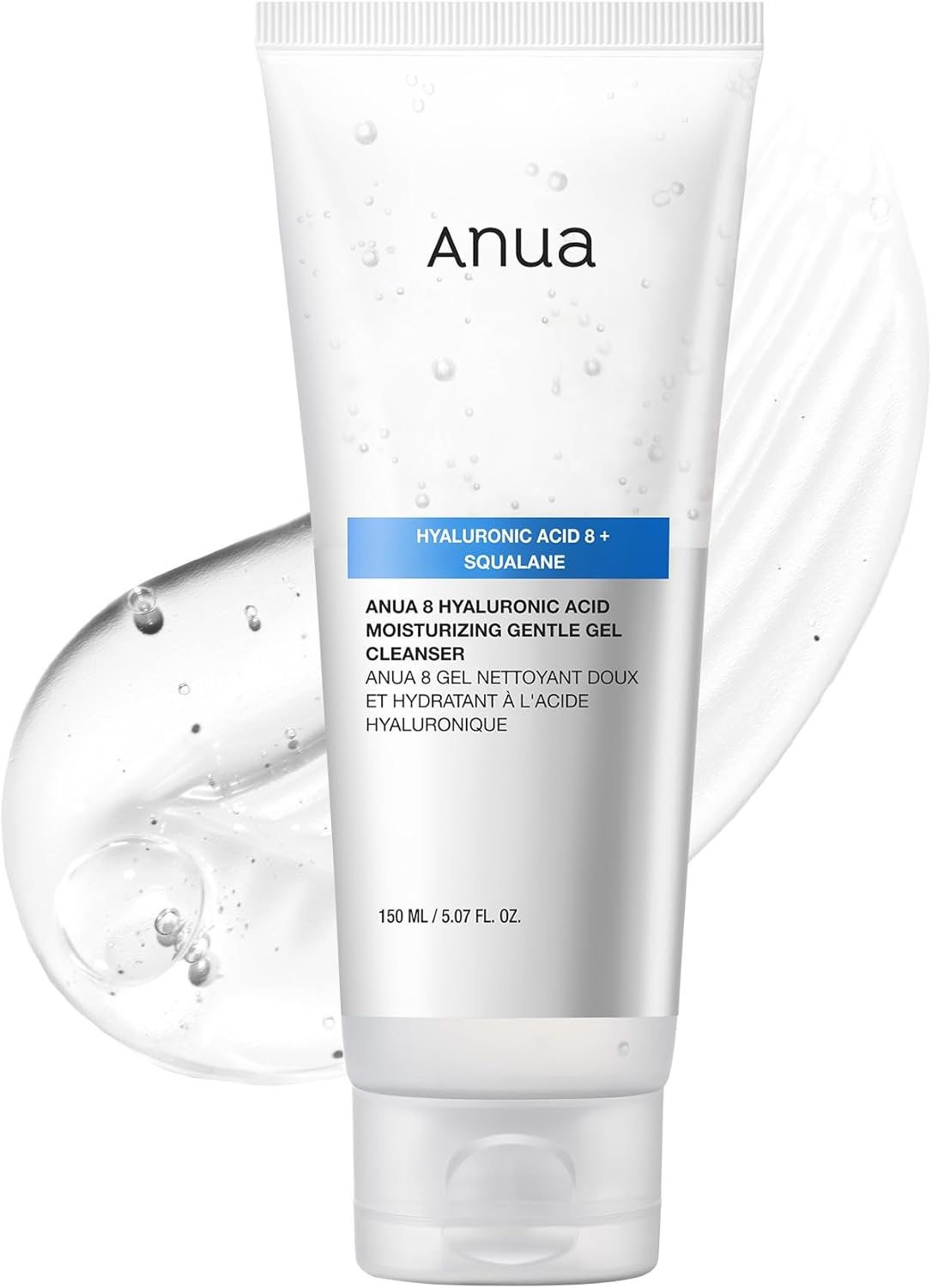Anua Gel Nettoyant Doux Hydratant aux 8 Types d'Acide Hyaluronique 150