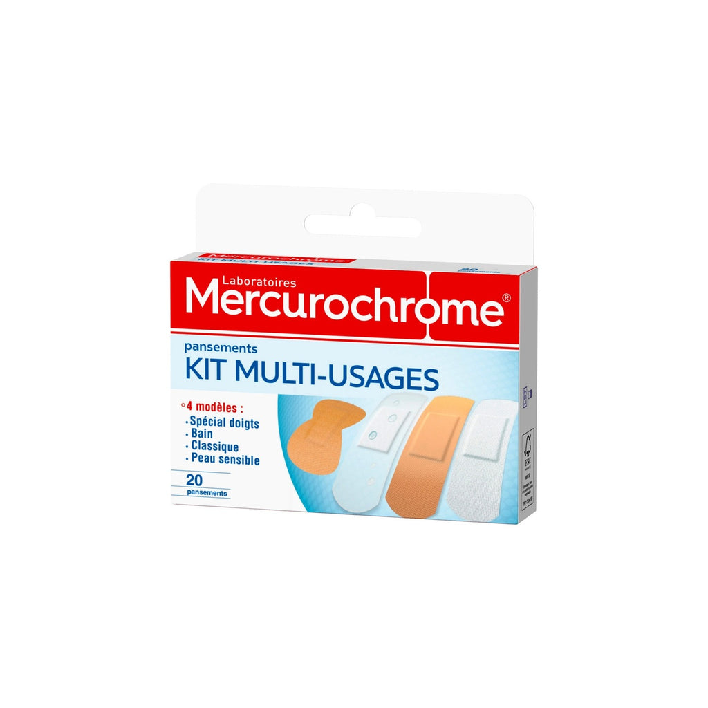 MERCUROCHROME Pansements Bain Peau Sensible Spécial Doigts X20