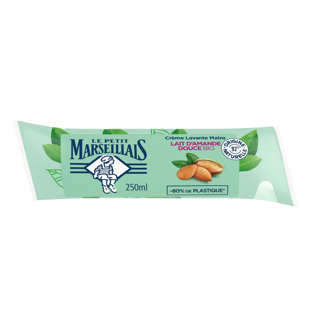 Le Petit Marseillais Crème Lavante pour les Mains, Lait d'Amande Douce, Recharge, 250 ml