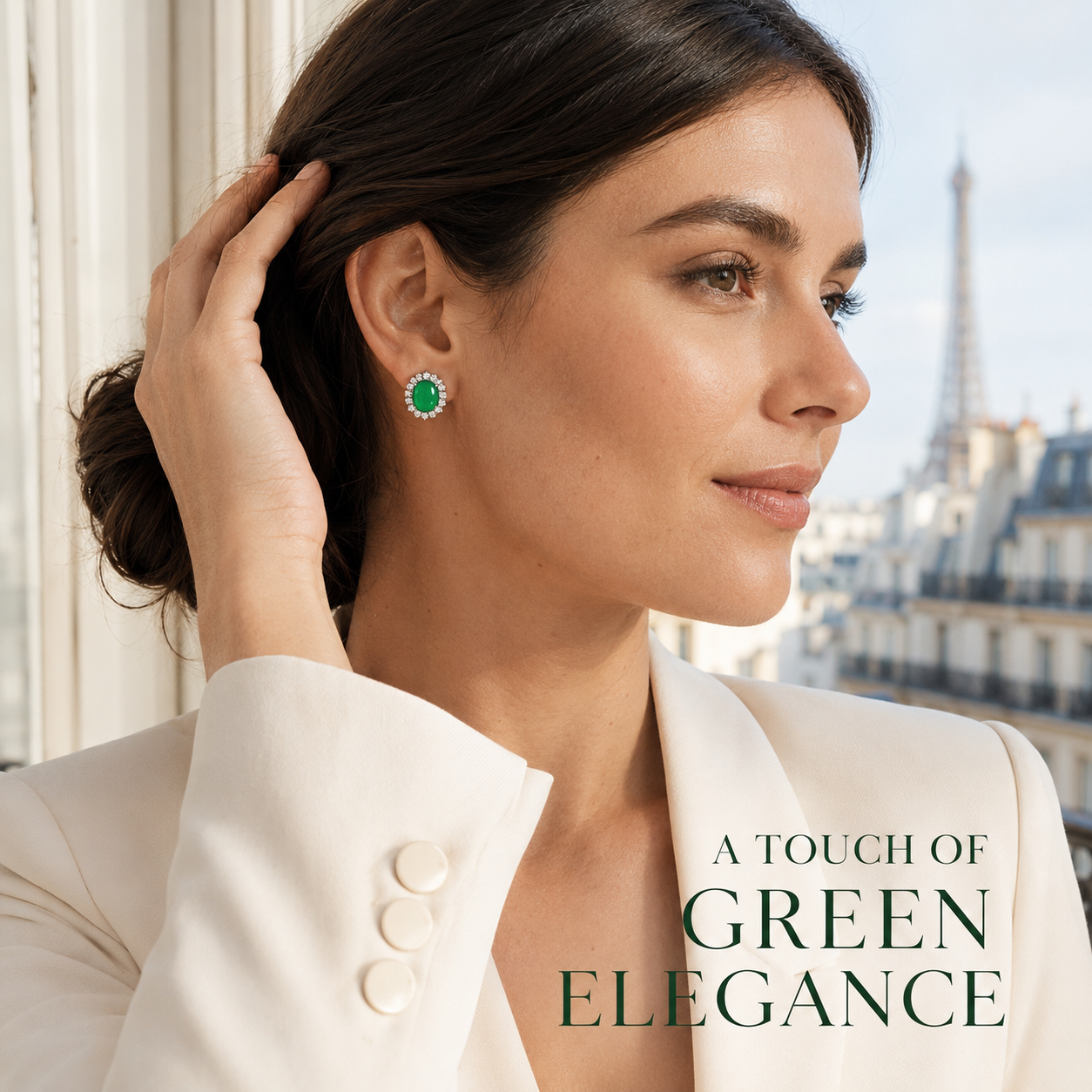 VoxorAI Boucles d'oreilles puces en calcédoine naturelle verte, Boucles d'oreilles, Boucles d'oreilles, Boucles d'oreilles, Boucles d'oreilles Toutes saisons