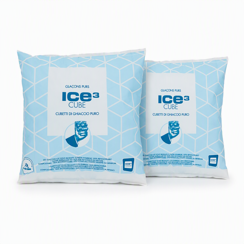 ICE CUBE Sachet de glaçons 1,25 kg (Lot de 2)