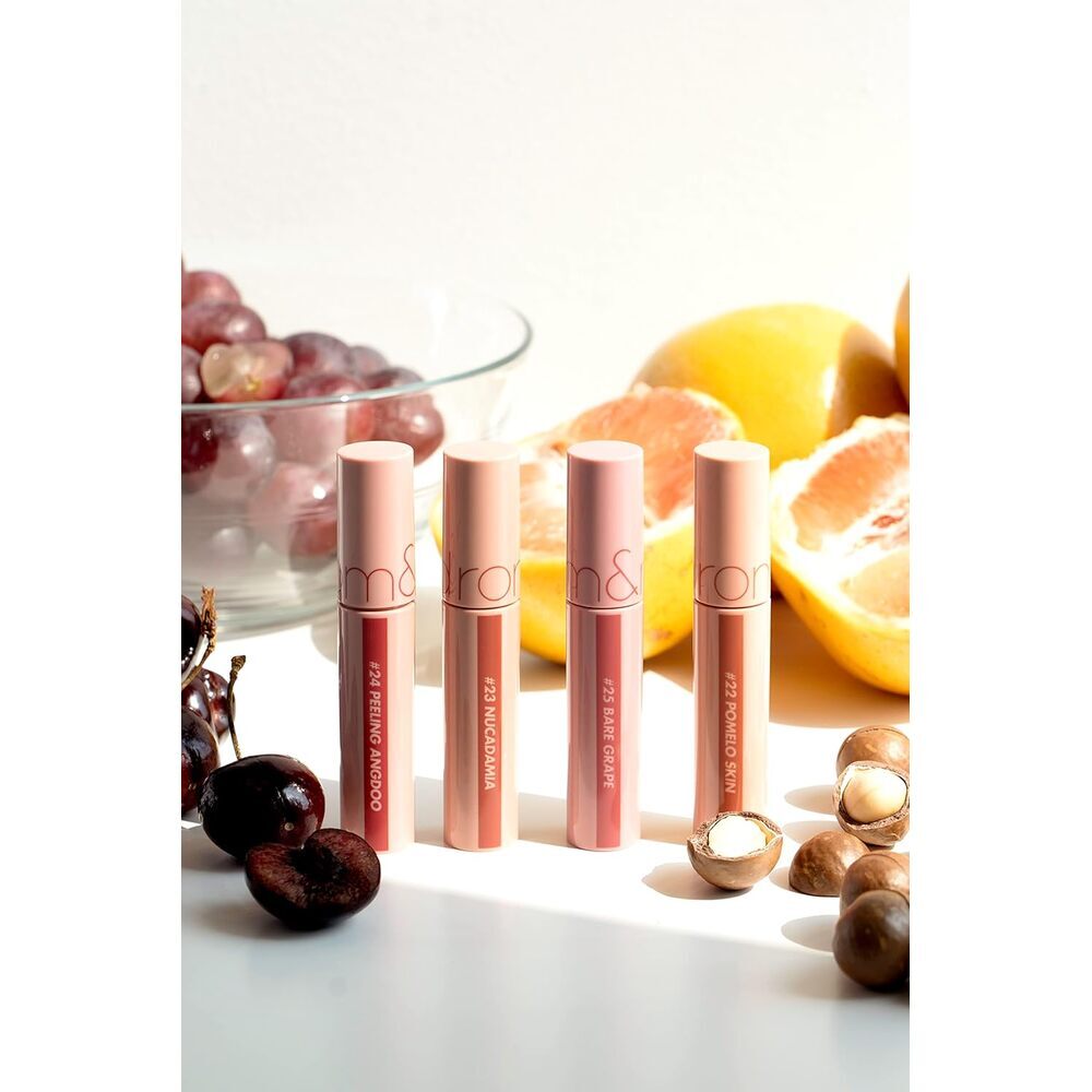 rom&nd Juicy Lasting Tint Encre à lèvres longue tenue #Bare Juicy, teinte 24 Peeling Angdoo -5,5 g
