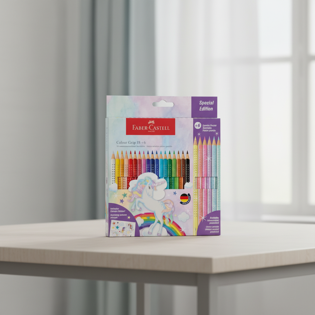 FABER-CASTELL Colour Grip Licorne Lot de 24 crayons de couleur