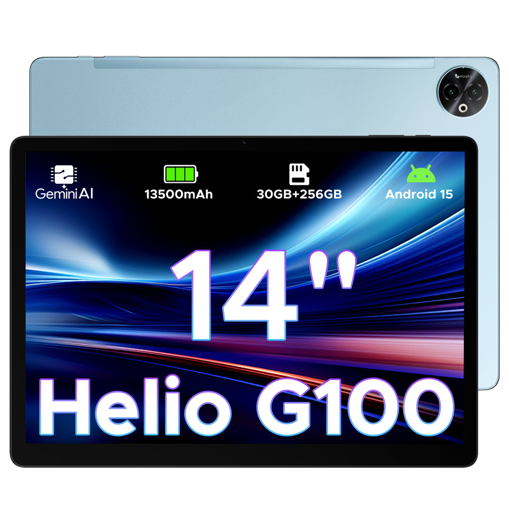 DOOGEE Tab E3 Max Tablette Android 15, écran 14 pouces 2,1K (2160×1440), MTK G100 Octa-core, 32 Go RAM + 256 Go ROM + 2 To TF, batterie 13500 mAh, caméras 16 MP + 2 MP + 8 MP
