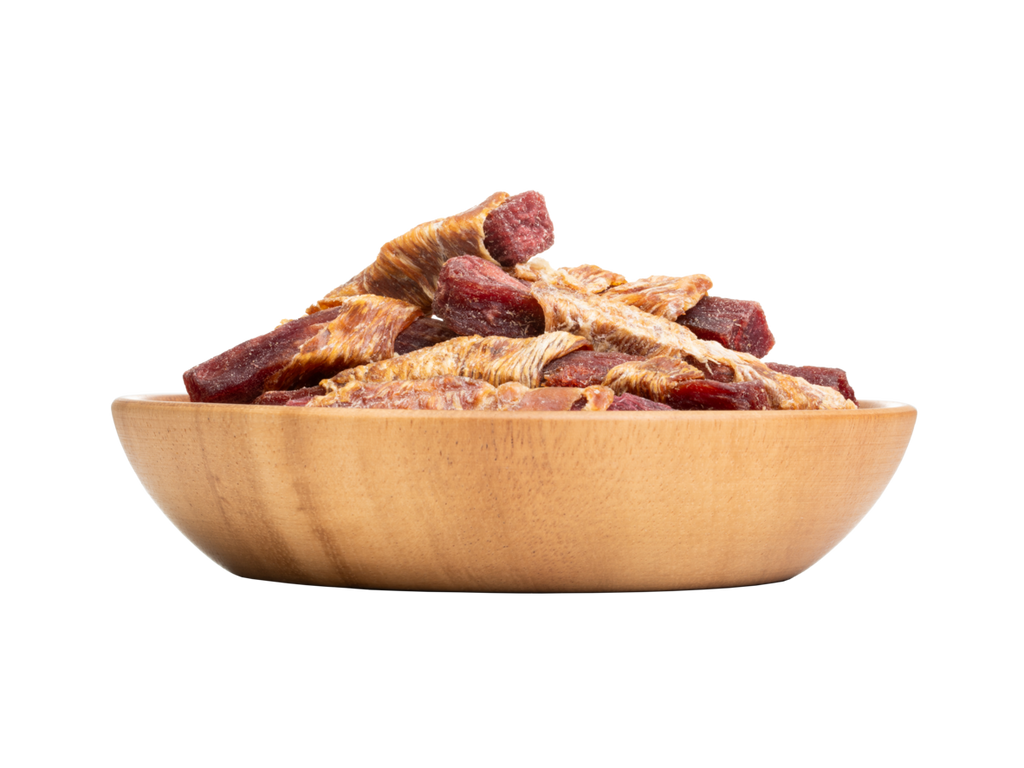 MeatyWay Friandises pour chien au poulet et à la patate douce violette - 100 g