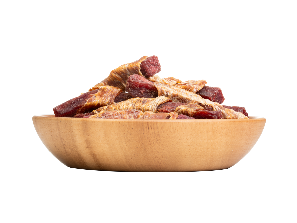 MeatyWay Friandises pour chien au poulet et à la patate douce violette - 100 g