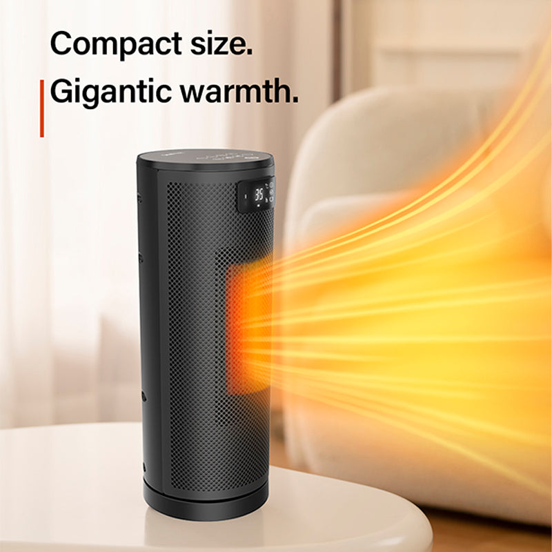 OmniHeat Radiateur soufflant céramique 1800 W avec télécommande, 4 modes de chauffage et mode éco, minuterie 24 h, thermostat réglable 5–35 ℃, chauffage électrique oscillant, protection de sécurité