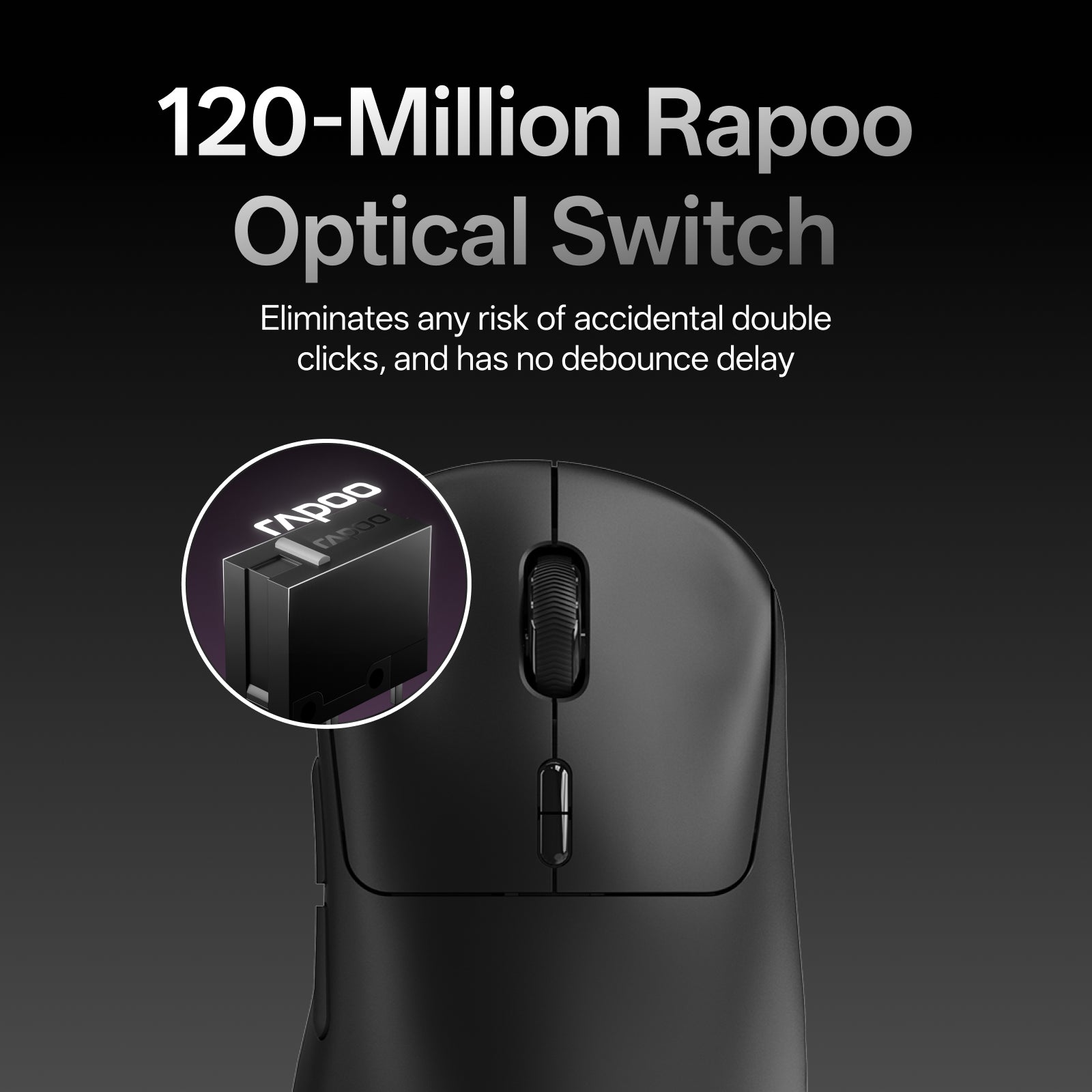 Rapoo VT3 MAX Souris de jeu sans fil, Taux d’interrogation sans fil véritable 8K, Légère 53 g, Autonomie jusqu’à 750 h, Microcontrôleur Nordic nRF54L15