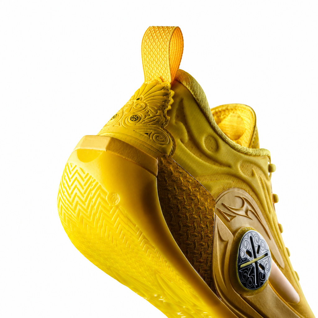 EU43 2/3 LI-NING Weide Dao 12 Chaussures de basket professionnel pour homme intérieur et extérieur - Jaune éclatant
