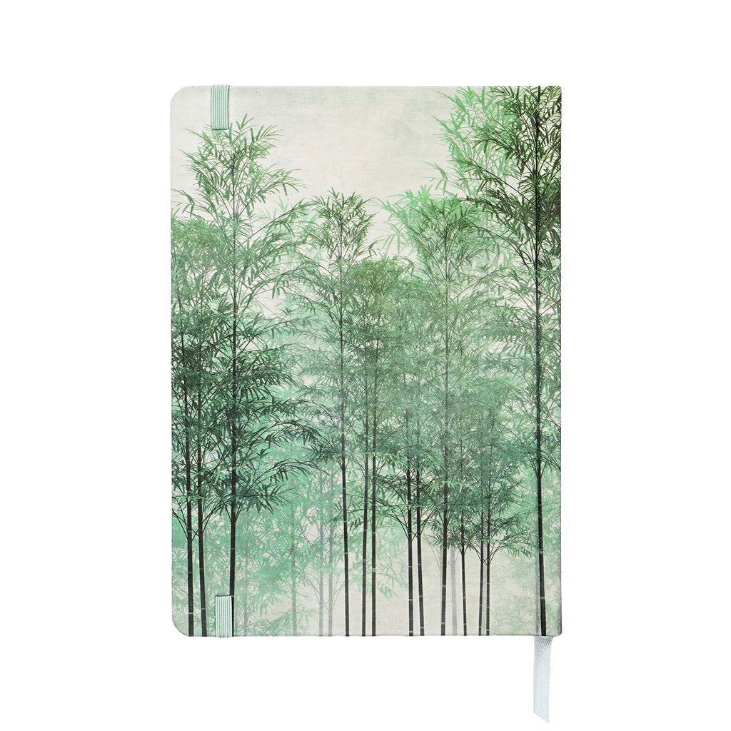 Jubiluu Carnet à couverture rigide en tissu, format A5, ligné, 96 feuilles intérieures, papier offset 100 g/m², marque‑page et élastique, coloris crème classique, pour écrire, l’école