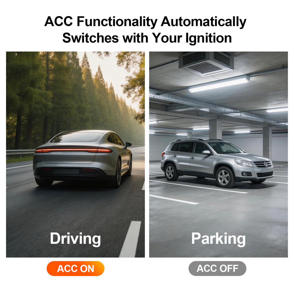 KAWA Câble d'alimentation OBD pour Dashcam, Kit d'adaptation OBD vers Type-C avec câblage direct, Mode stationnement 24/7, Protection contre les sous-tensions à 3 niveaux