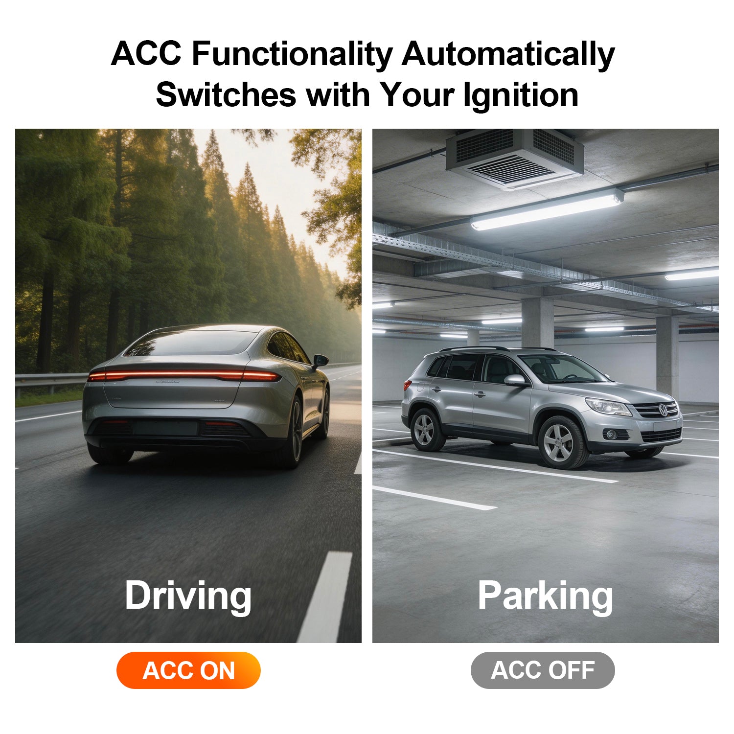 KAWA Câble d'alimentation OBD pour Dashcam, Kit d'adaptation OBD vers Type-C avec câblage direct, Mode stationnement 24/7, Protection contre les sous-tensions à 3 niveaux