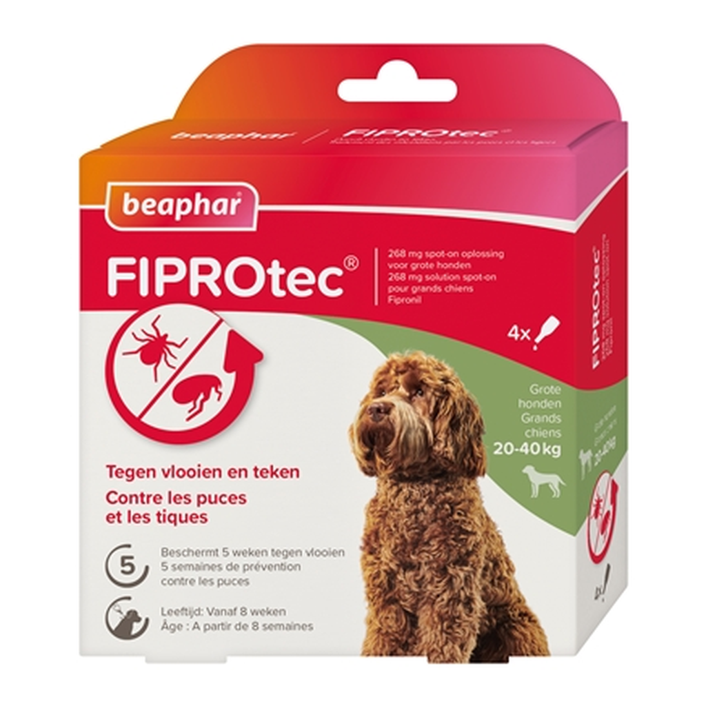 Beaphar Fiprotec Solution spot-on pour chiens 20-40 kg 3+1 pipettes