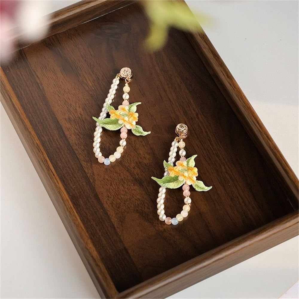 Huacan Boutons de manchette Fleurs de printemps