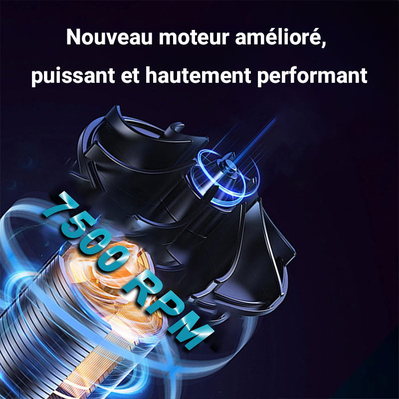 WOOX MX0214 Kit de tondeuse électrique, batterie 600 mAh, charge Type-C avec indicateur LED