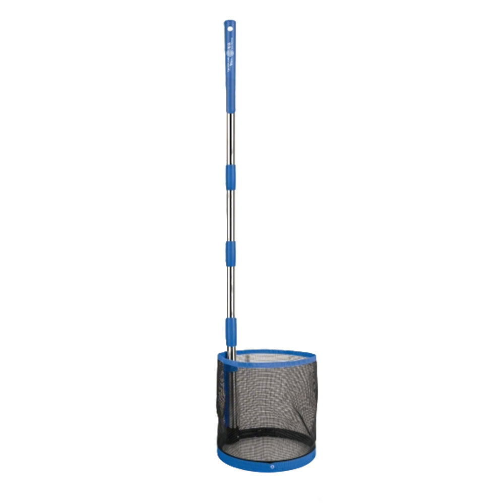 Double Fish Champion X1 Collecteur de balles de ping-pong sur pied, Bleu