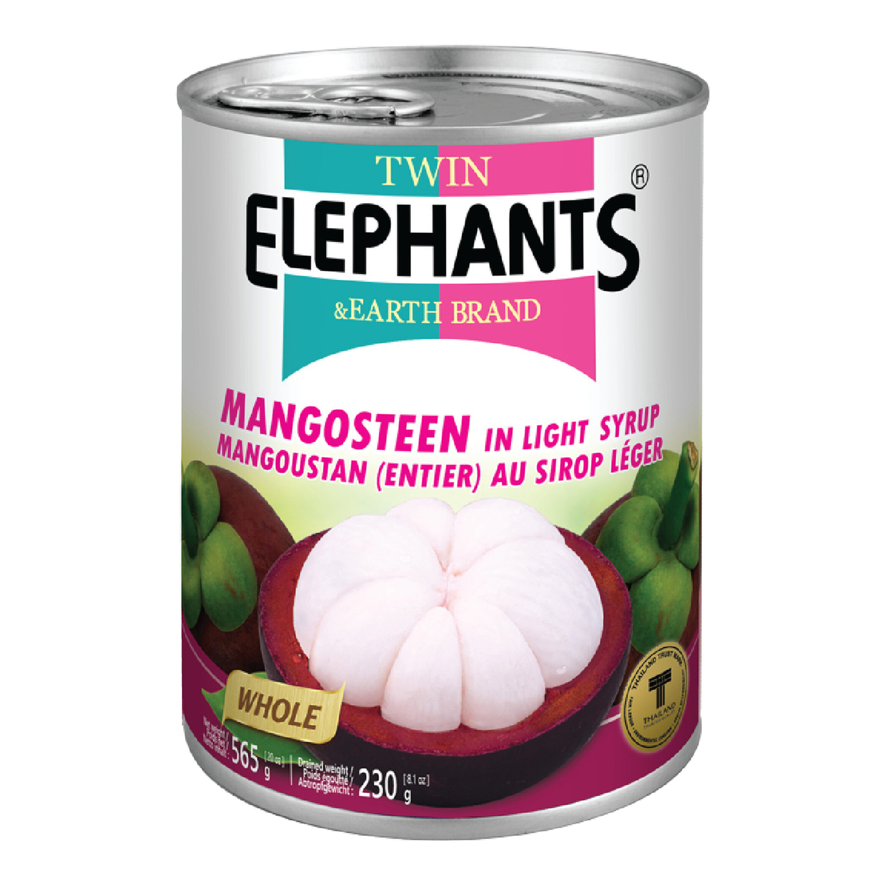 Twin Elephants Mangoustans en sirop - 565 g