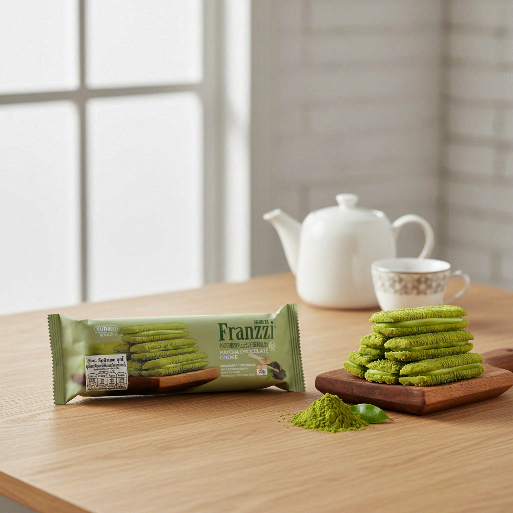 Franzzi Cookies mousse au matcha, saveur chocolat, 70 g