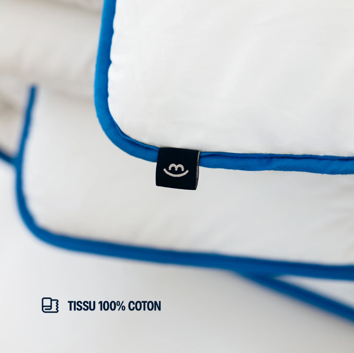 MORPHEA Couette Hiver fibres creuses siliconées, enveloppe coton 5 cm - 140 x 200 cm