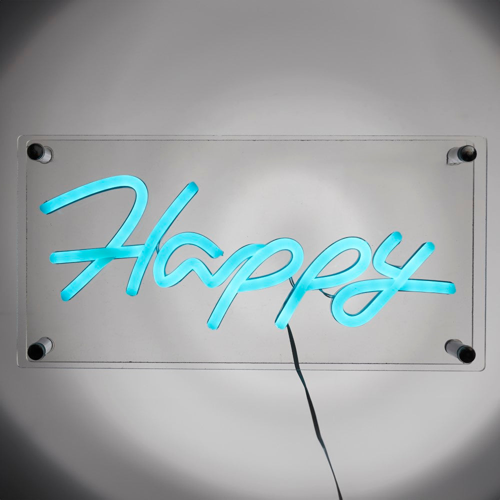 HOME DECO FACTORY Lampe en acrylique effet néon HAPPY