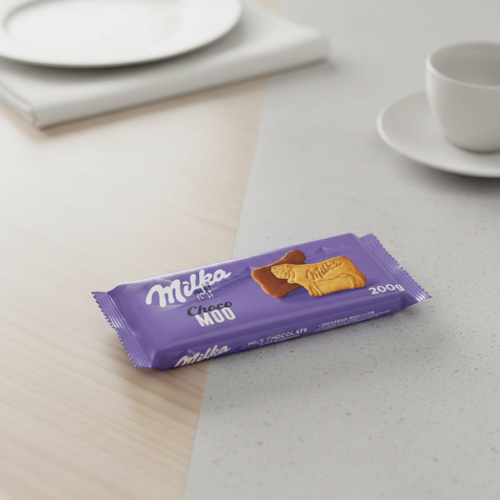 MILKA Biscuits nappés au chocolat au lait Choco Moo - 200 g