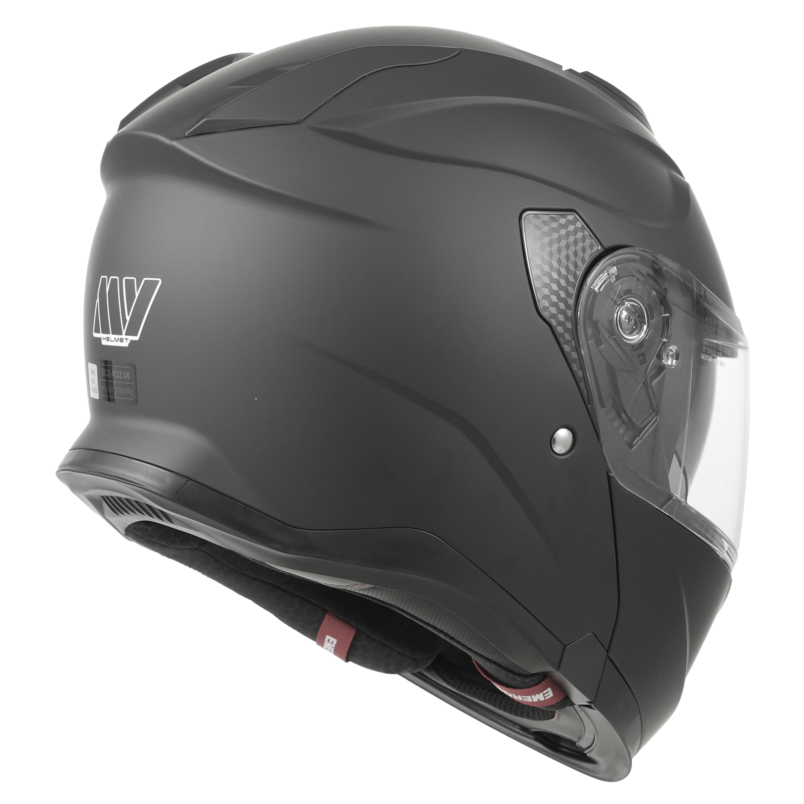 MY Casque de moto modulable intégral 935 Homologué ECE 22.06 à double visière Noir mat XXL