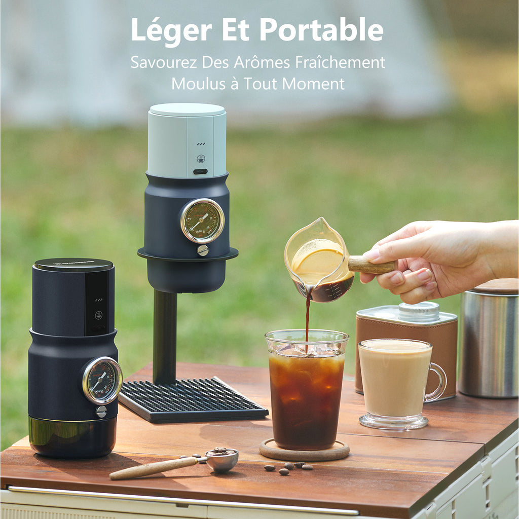 Starseeker Super58 Machine à espresso portable Petit format usage domestique Électrique adaptée au bureau et au camping en plein air Gris