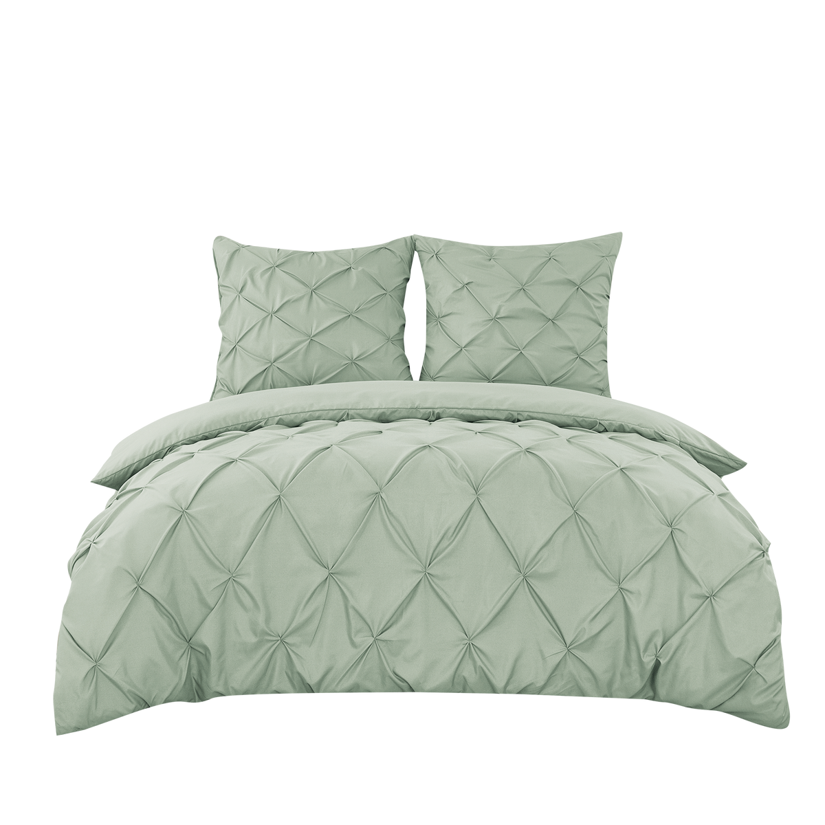 Ensemble housse de couette et taies d'oreiller, vert, 140 x 200 cm + 65 x 65 cm x 1
