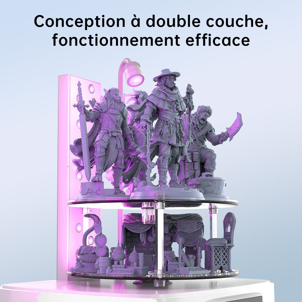 ANYCUBICWash & Cure 3 Plus Station de post-traitement 2 en 1 à grande capacité avec volume de lavage de 228×128×260 mm