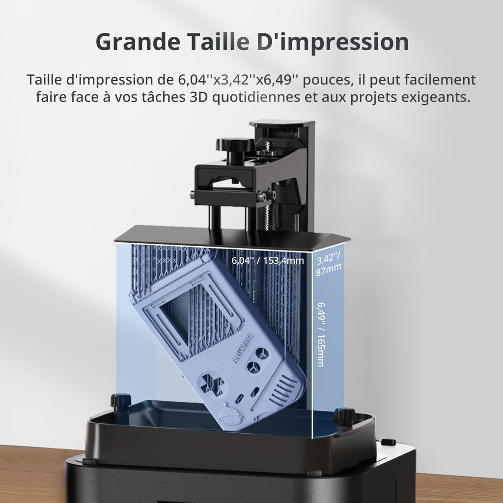 ANYCUBIC JB Version Photon Mono 4 10K Imprimante 3D Résine, écran LCD monochrome 7 pouces, source lumineuse LighTurbo Matrix, impression haute vitesse jusqu'à 70 mm/h