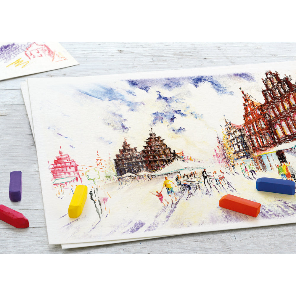 FABER-CASTELL Boîte de 24 demi pastels tendres