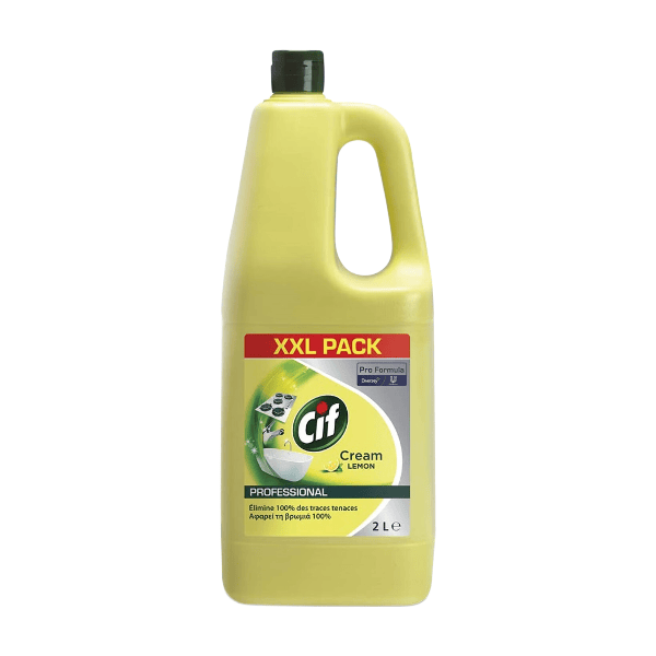 CIF Crème à récurer professionnelle non abrasive multi-surfaces Citron 2 L