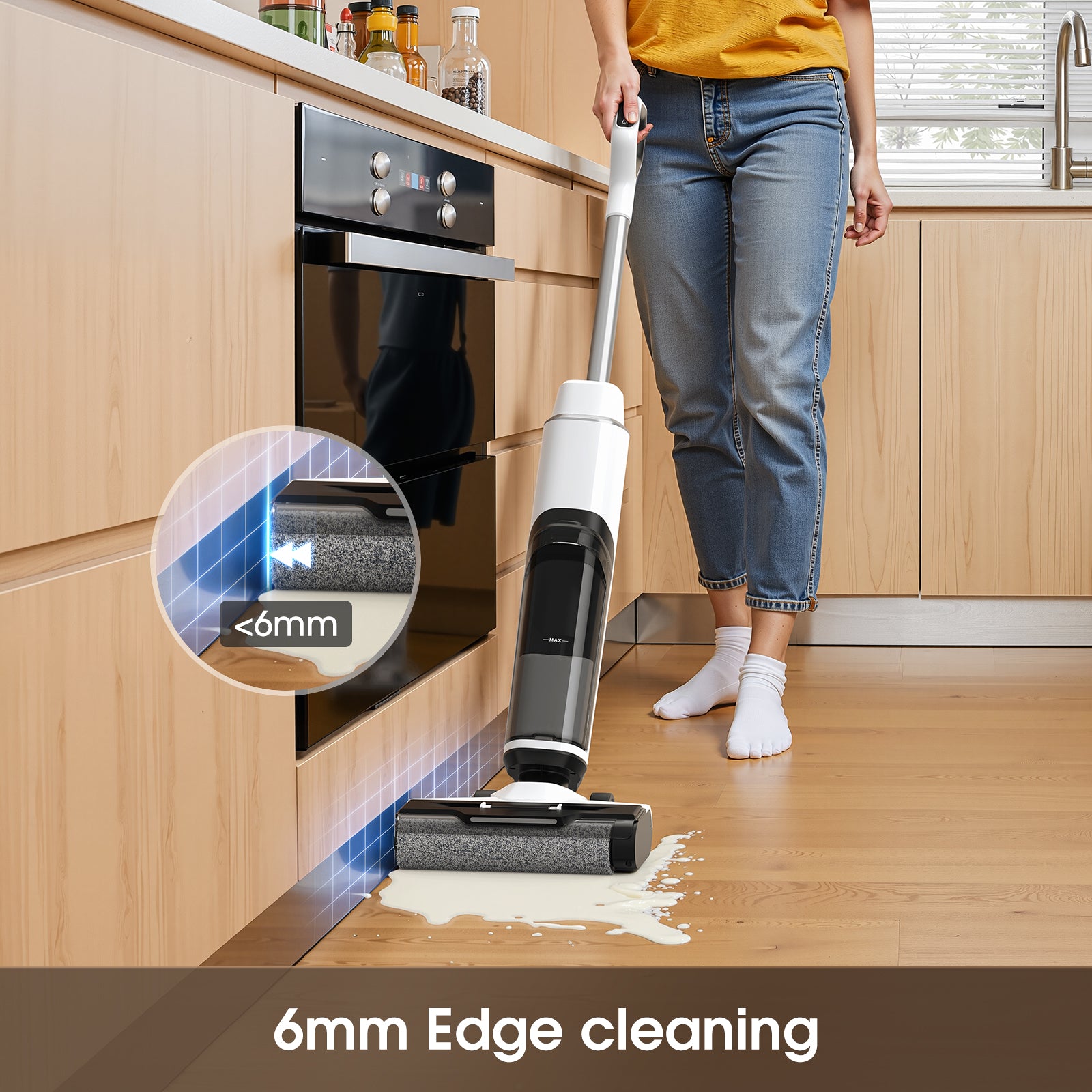 Lubluelu T8A aspirateur eau et poussière sans fil autonettoyant et autoportant
