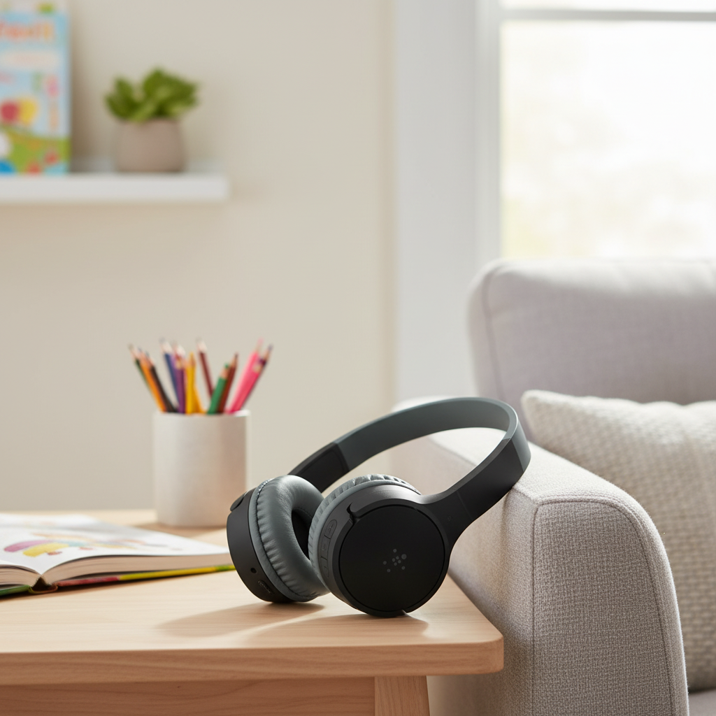 Belkin Casque supra-auriculaire SOUNDFORM Mini BT pour enfants, noir