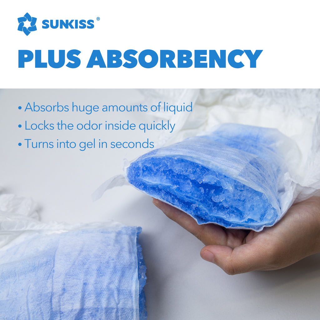 SUNKISS TrustPlus Culottes jetables unisexes pour incontinence, Taille L, Lot de 16 - Forte absorption, Protection barrière anti-fuites, Contrôle des odeurs, Tissu doux et souple