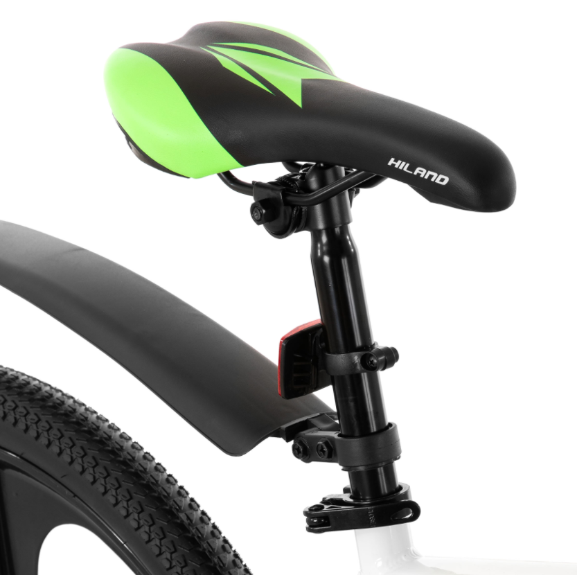 Hiland, H200 Plus, VTT 26 pouces avec cadre en alliage d’aluminium, freins à disque doubles, 18 vitesses, suspension avant, pour hommes et femmes, blanc