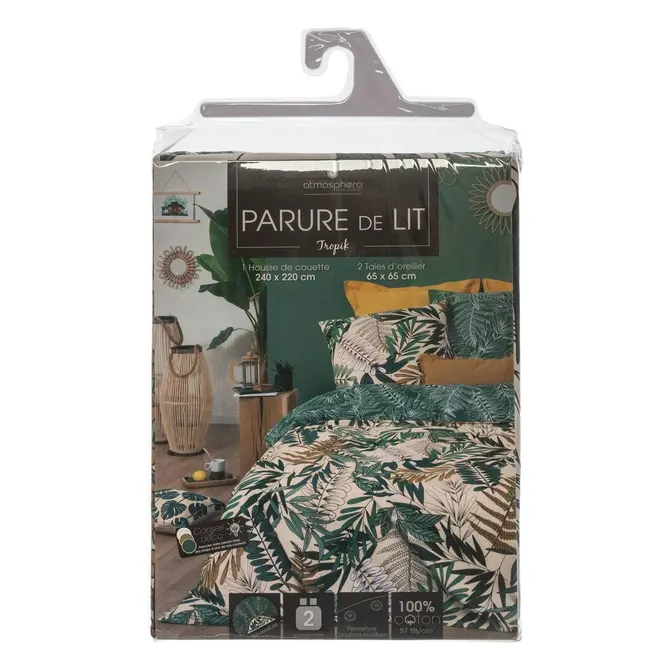 Atmosphera Housse de couette Tropik - 260 x 240 cm