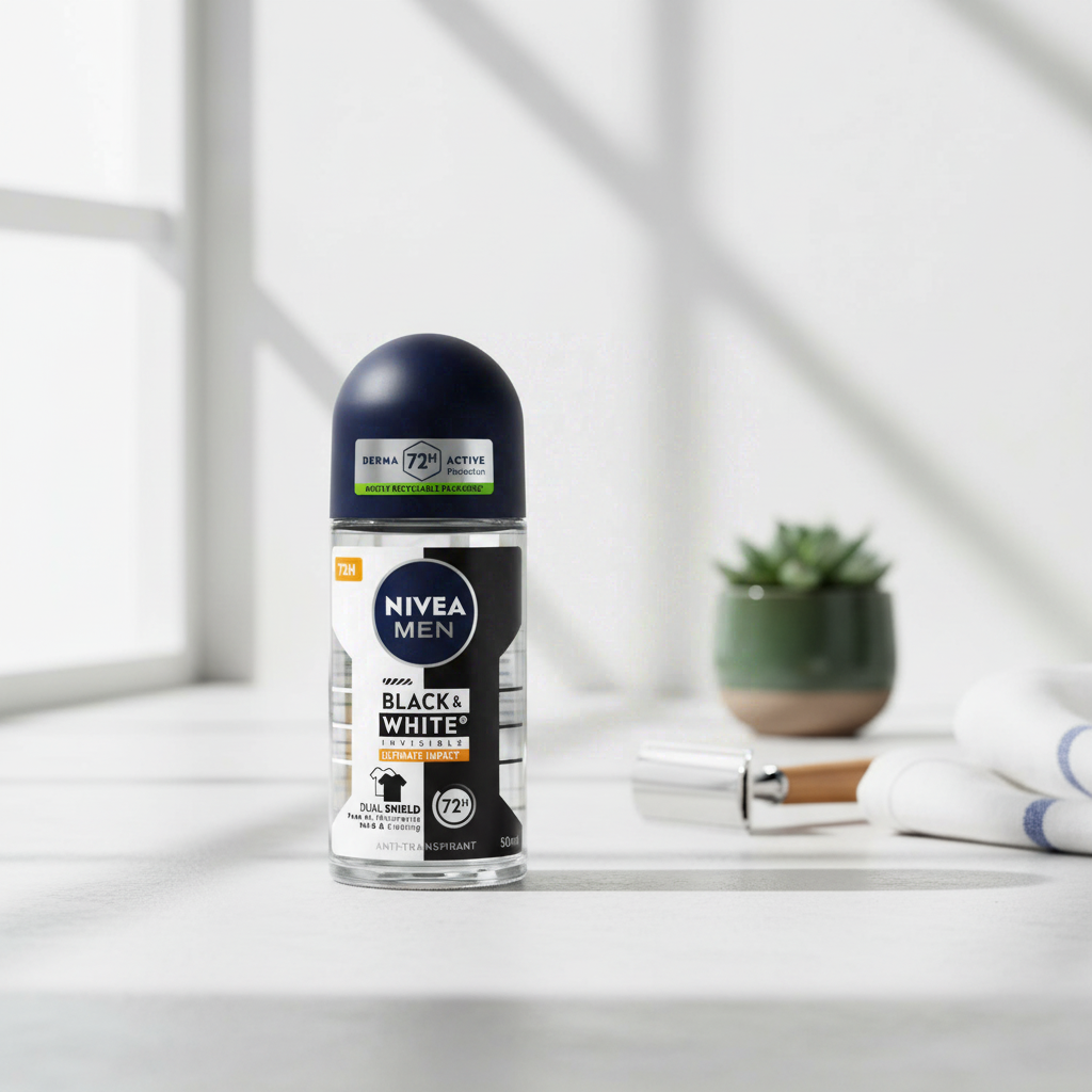 NIVEA MEN Déodorant Aisselles Black & White Ultimate Impact Protection 72h Bille 50ml