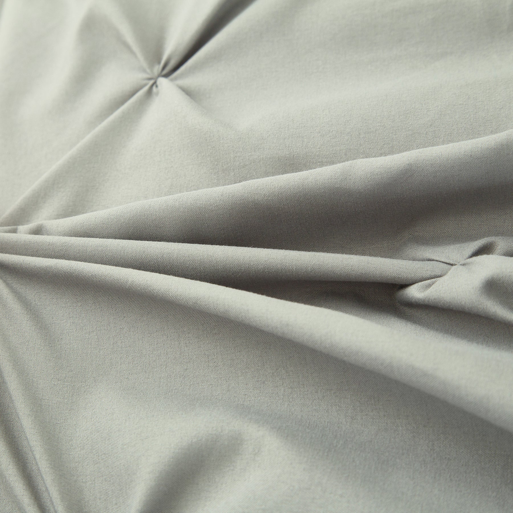 Ensemble housse de couette et taies d'oreiller, gris, effet plissé et brossé, 200 x 240 cm + 80 x 80 cm x 2