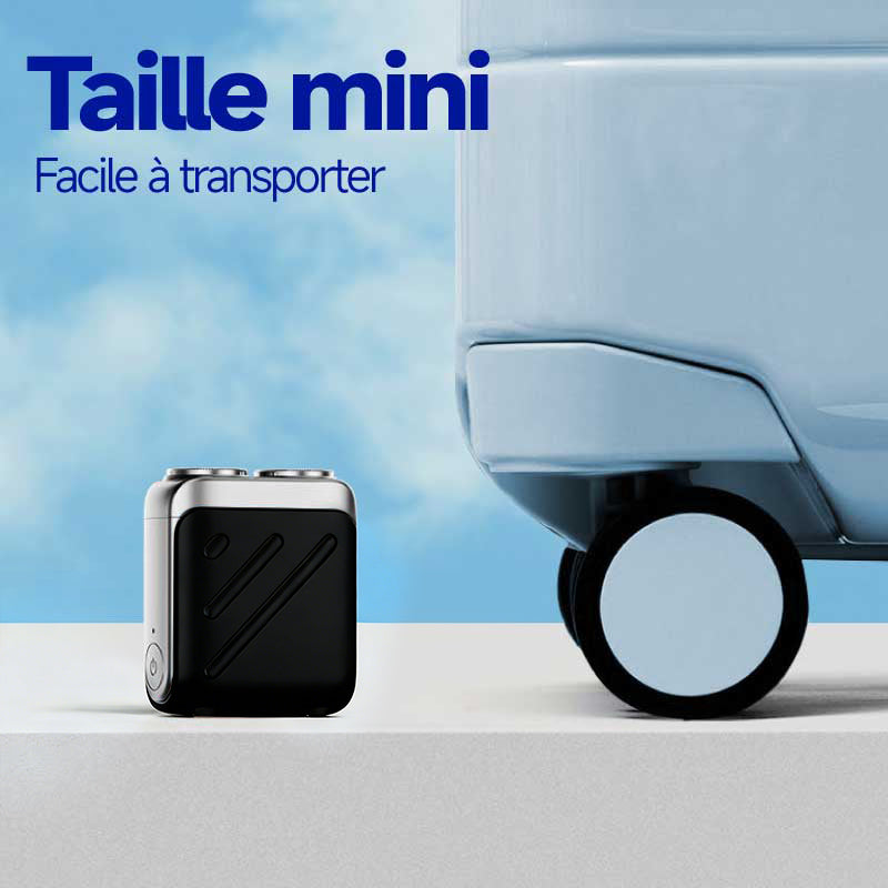 METZ Rasoir électrique pour homme style voiture supersportive, portable, coffret cadeau, cadeau parfait pour la Saint-Valentin de Qixi pour petit ami et père, Argent irisé