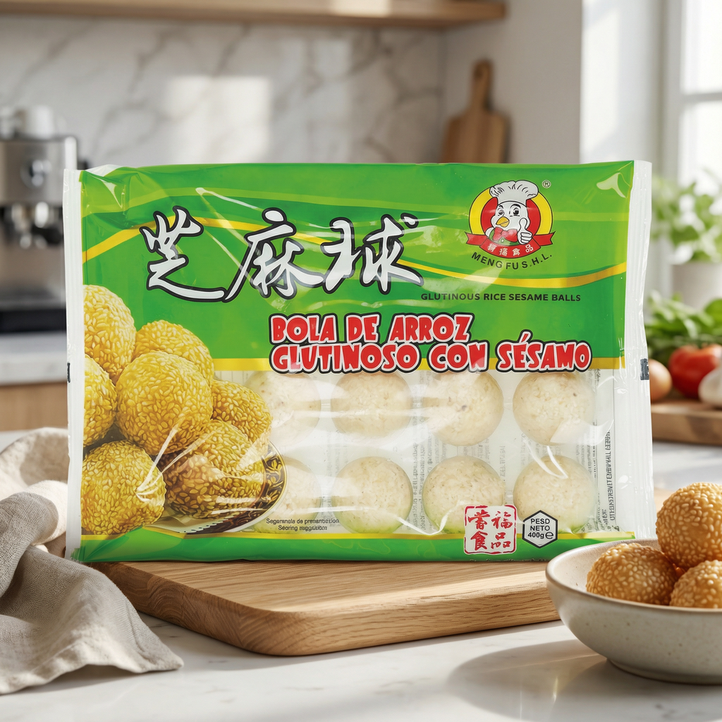 MENG FU Boules de sésame aux haricots rouges - 400 g