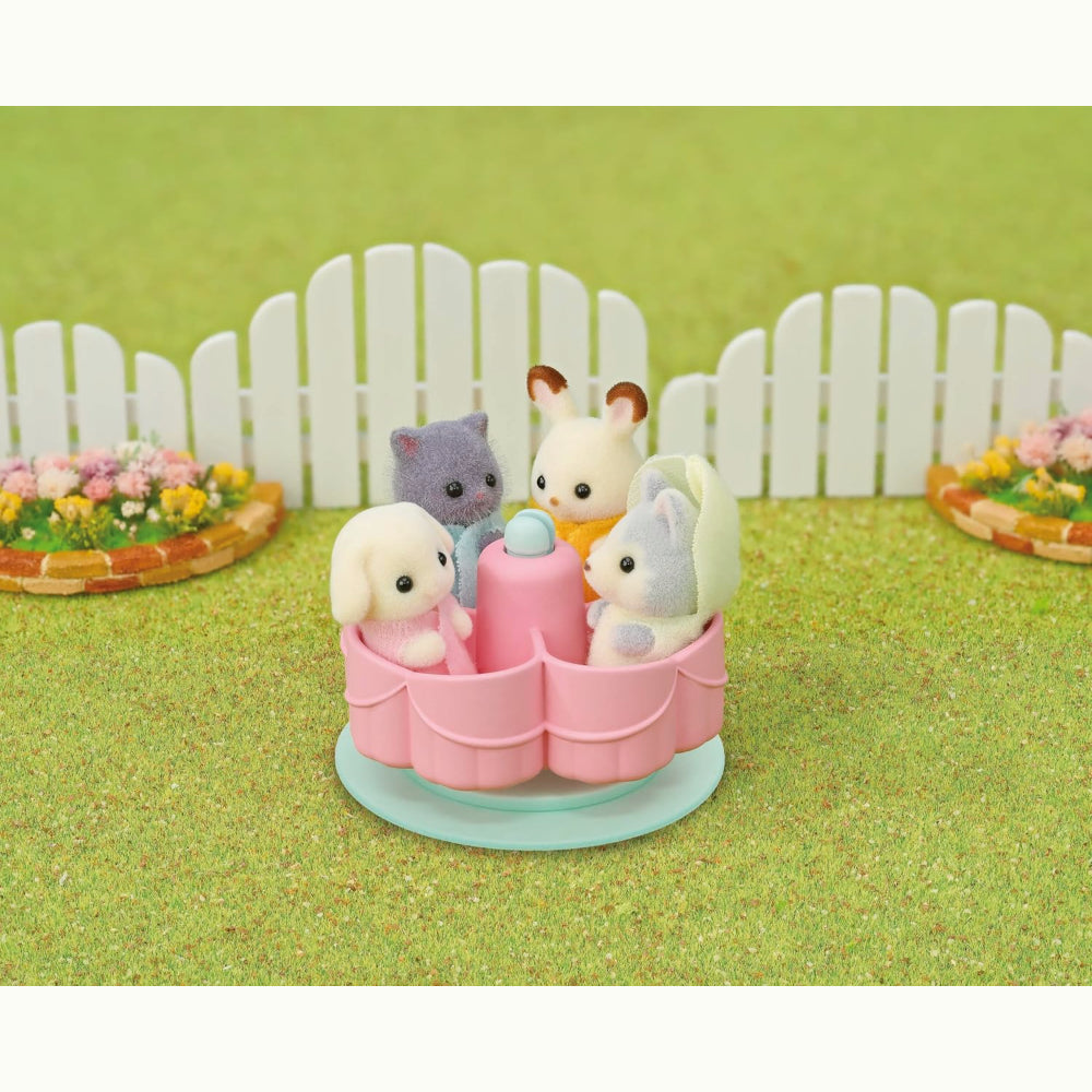Sylvanian Families Coffret de Jeu Autobus de Crèche Amusant Arc-en-ciel