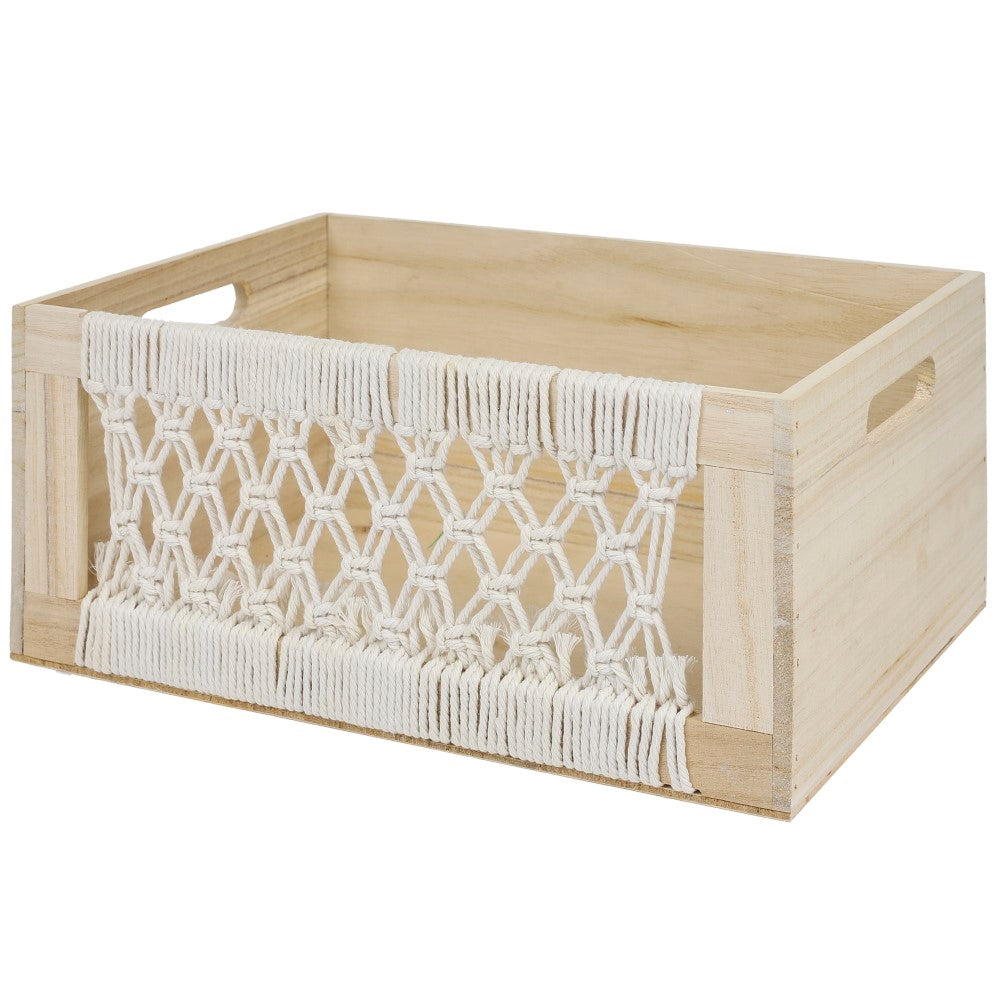HOME DECO FACTORY Caisses gigognes en bois style bohème, Lot de 3