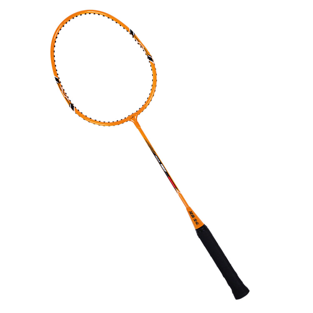Double Fish JinQue Raquettes de badminton légères et durables Set de doubles Orange 1307 avec housse, 2 raquettes, volants non inclus