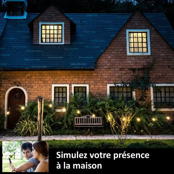 KYF Multiprise encastrée connectée Wi‑Fi pour l'intérieur avec compteur d'énergie et ports USB/USB‑C