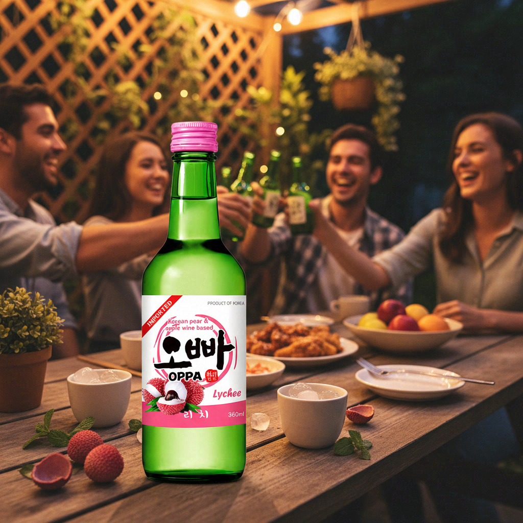 OPPA Soju au litchi 12 % - 360 ml
